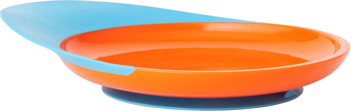 BOON plate with spill catcher 9m+ Orange/Blue B262