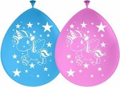 8x ballons de fête déguisements licorne 30 cm - Décoration fête enfant / fête enfant - Décoration anniversaire enfant
