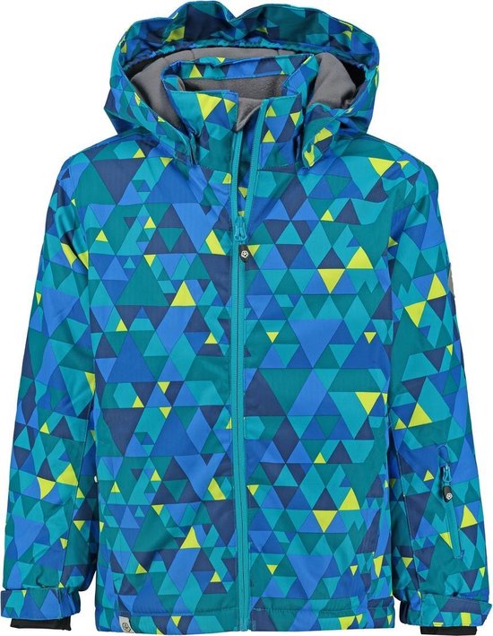 Color blauw/groene jongens ski jas Rialto 8.000mm waterkolom |