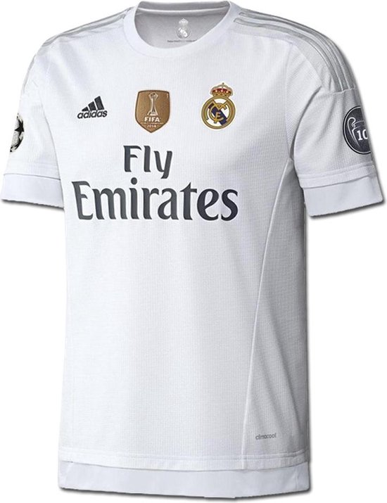 Adidas Real Madrid UEFA WC Champions shirt met patches - Maat S -Kleur wit  | bol.com