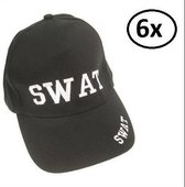 6x Baseball cap SWAT - Pet base ball cap Politie S.W.A.T