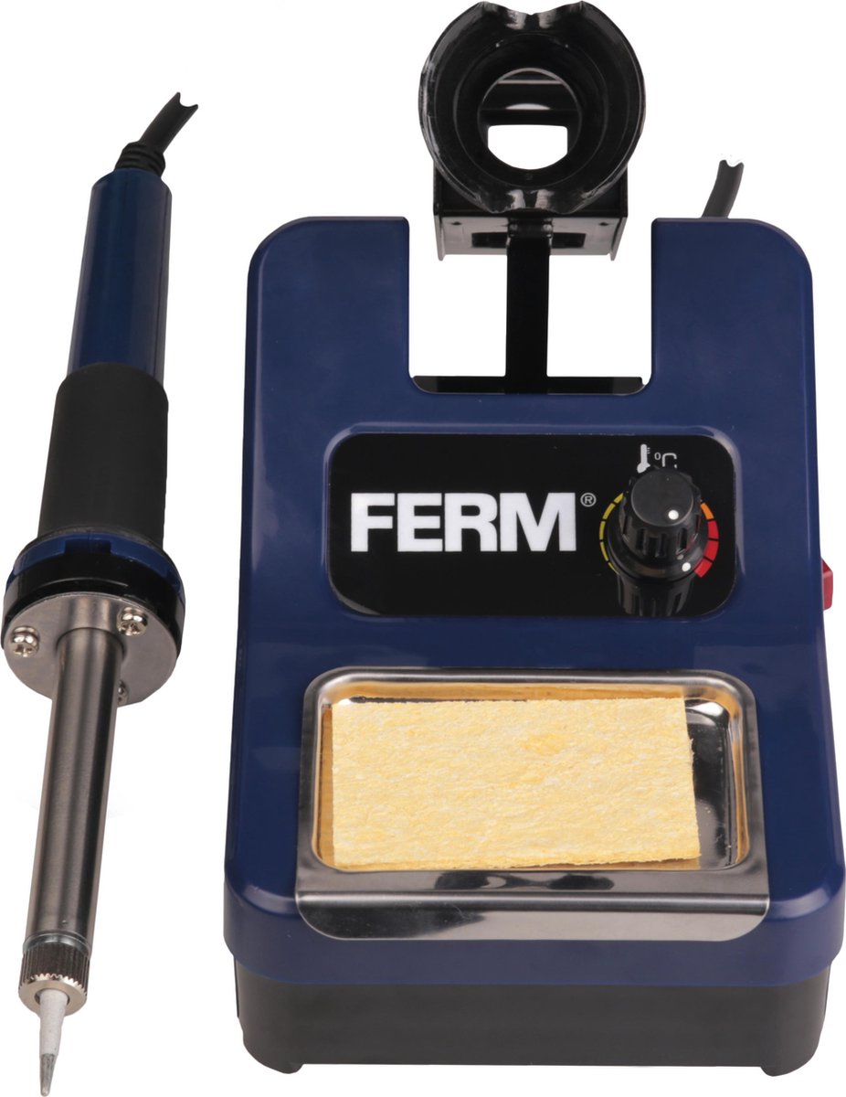 FERM Station de soudage Protection contre la surchauffe témoin à LED Température max Avec accessoires de 480 °C 