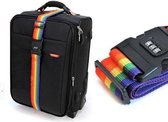 Kofferband Met Code Slot - Kofferriem Cijferslot - Bagage Riem Met Kofferslot - 200CM