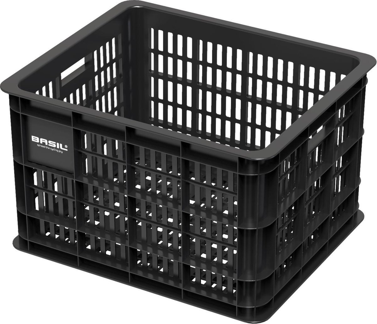Basil Crate Fietskrat M - Medium - Zwart - 33 Liter