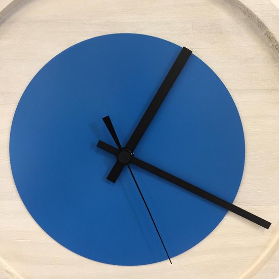 Horloge murale Quinten Design hollandais moderne blanc et bleu