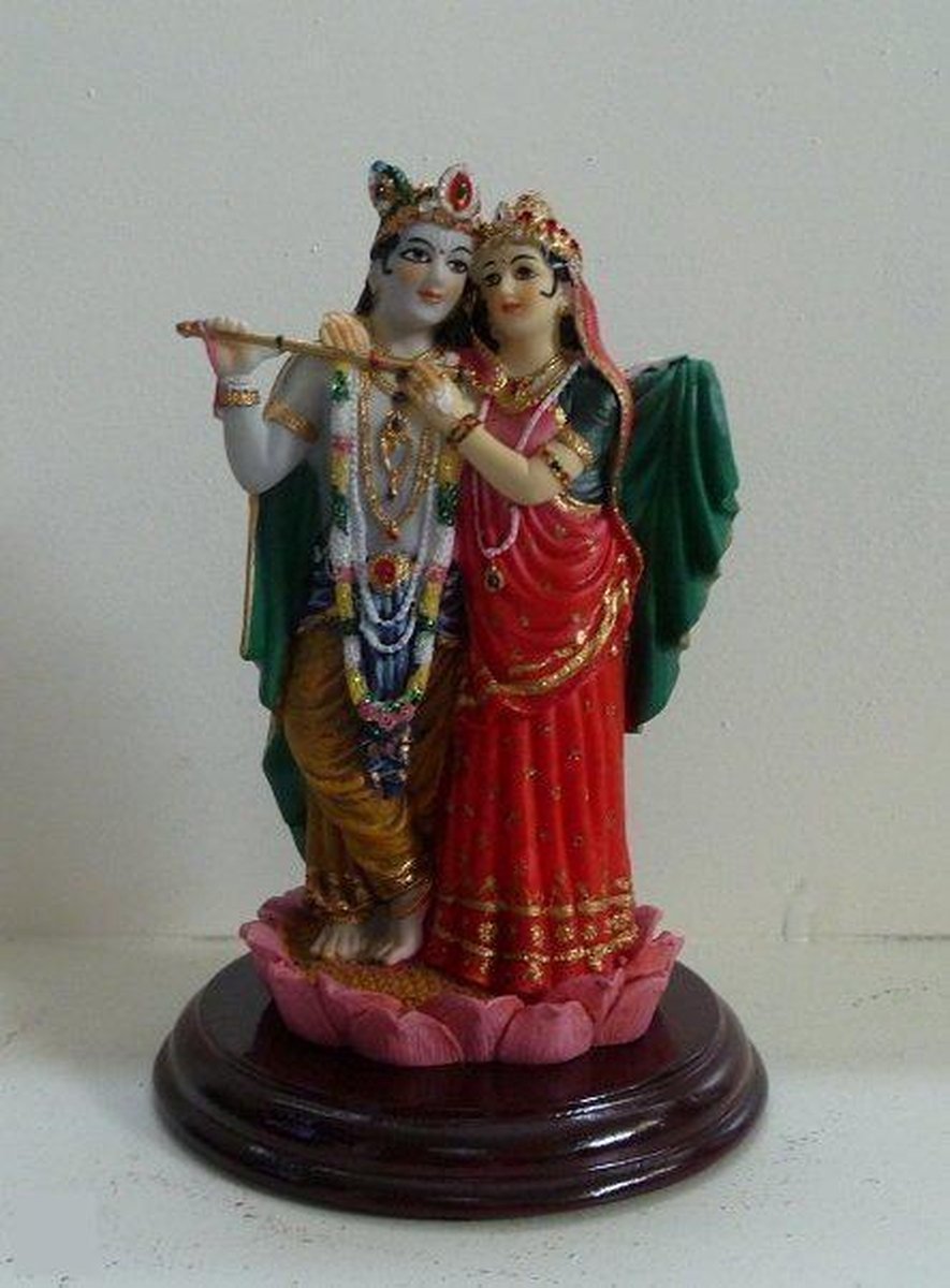 Dekogifts Decoratief beeld of figuur Hindu goden beeldje Krishna en Radha |  bol.com