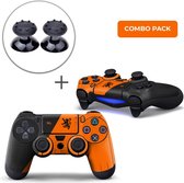 Nederland Combo Pack - PS4 Controller Skins PlayStation Stickers + Thumb Grips Zwart