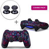 Stickerbomb Premium Combo Pack - PS4 Controller Skins PlayStation Stickers + Thumb Grips