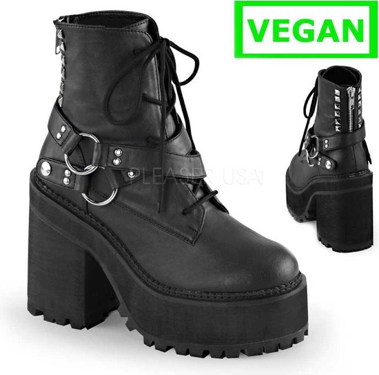 | Demonia Plateau Laarzen 37 Shoes ASSAULT 101 US Demonia Demonia Plateau Laarzen ASSAULT 101 Zwart | Attitude