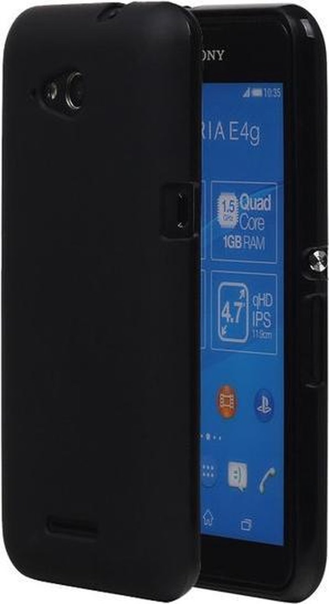 Sony Xperia E4G TPU Hoesje Zwart