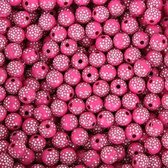 100 stuks kralen Fuchsia met strass 8mm