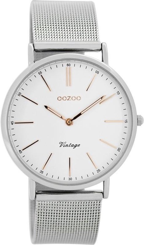 OOZOO Vintage C7396 - Horloge - Staal - Zilverkleurig - 36 mm