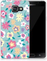 Geschikt voor Samsung Galaxy A3 2016 TPU Hoesje Design Flower Power