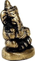 Yogi & Yogini naturals Minibeeldje Ganesha zittend messing (±3 cm)