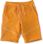 Little Label - baby sweat shorts jongens - orange - maat: 92 - bio-katoen