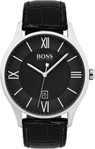 Hugo Boss HB1513485 Governor Horloge - Leer - Zwart - Ø44 mm