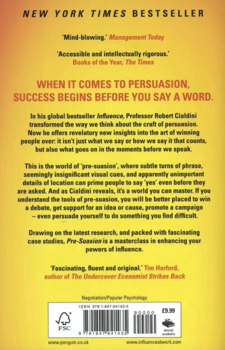Pre-Suasion - back cover
