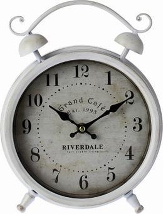 studio onderpand Relatief Riverdale Tafelklok Grand Cafe - Wit - 28 cm | bol.com