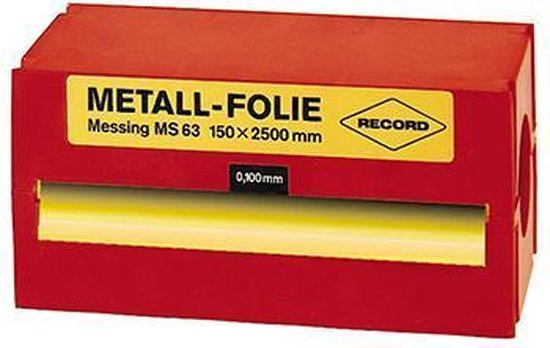 Metaalfolie Messing 150x2500x0,300mm RECORD