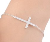 Armband fashion verzilverd Gods kruisje