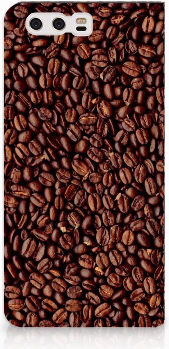 Huawei P10 Plus Flip Style Cover Koffiebonen