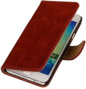Rood Hout Design Book Cover Hoesje Huawei Ascend Mate 7