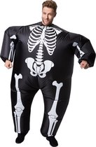 dressforfun - Zelfopblaasbaar kostuum skelet - verkleedkleding kostuum halloween verkleden feestkleding carnavalskleding carnaval feestkledij partykleding - 301315