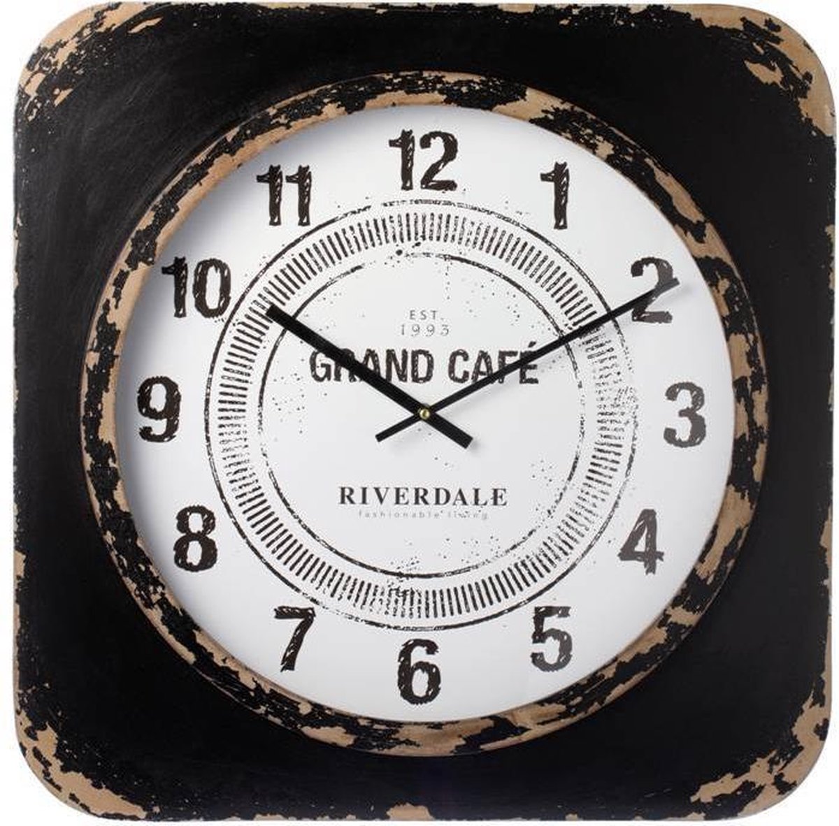 Riverdale - Wandklok - Vintage - Antiek - Zwart - 60cm | bol.com