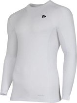 Donnay compressie shirt lange mouw - Baselayer - Heren - maat XL - White (001)