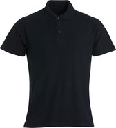 Clique Basic heren polo zwart l