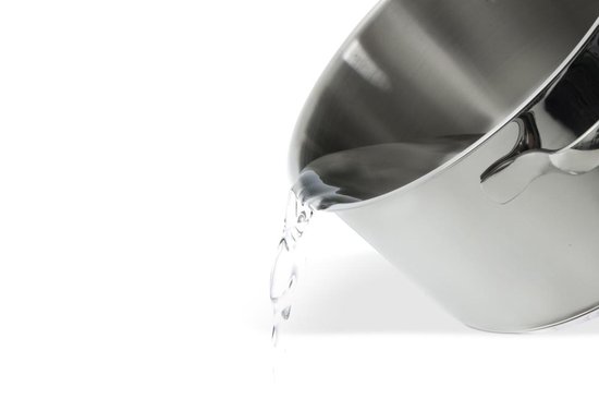 BK Essentials Pannenset 4-delig - 16/18/20cm -Zonder PFAS-vrije antikleeflaag - Pannenset inductie - Inductie kookpan - RVS pannenset - Ovenbestendig tot 230°C - Met glazen deksel - Zilver