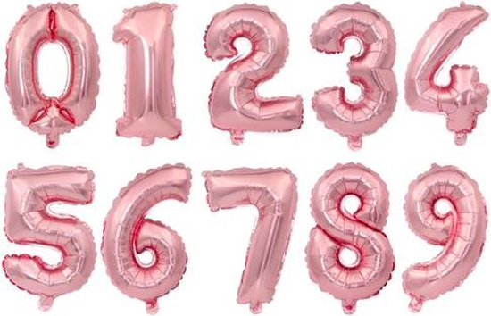 XL Folie Ballon (2) - Helium Ballonnen – Folie ballonen - Verjaardag - Speciale Gelegenheid  -  Feestje – Leeftijd Balonnen – Babyshower – Kinderfeestje - Cijfers - Champagne Rose