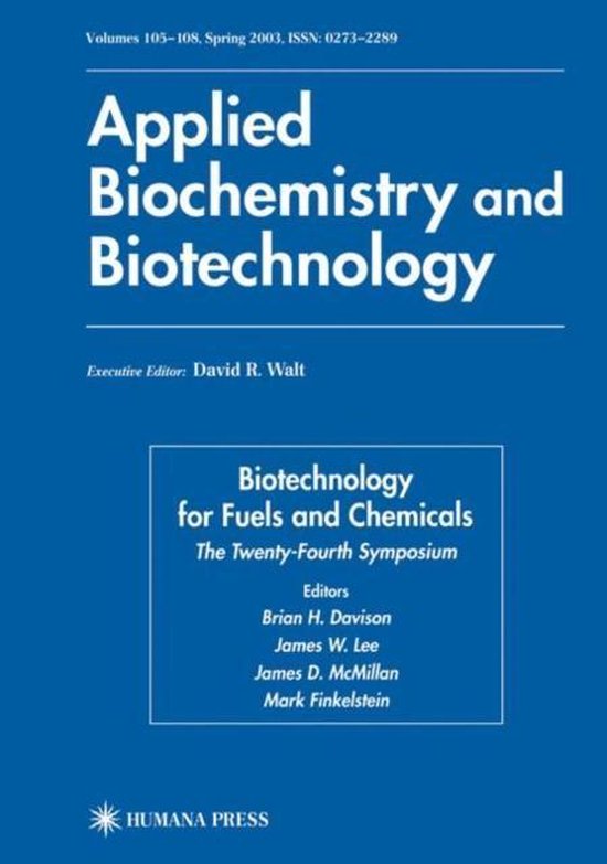 Biotechnology for Fuels and Chemicals - cover