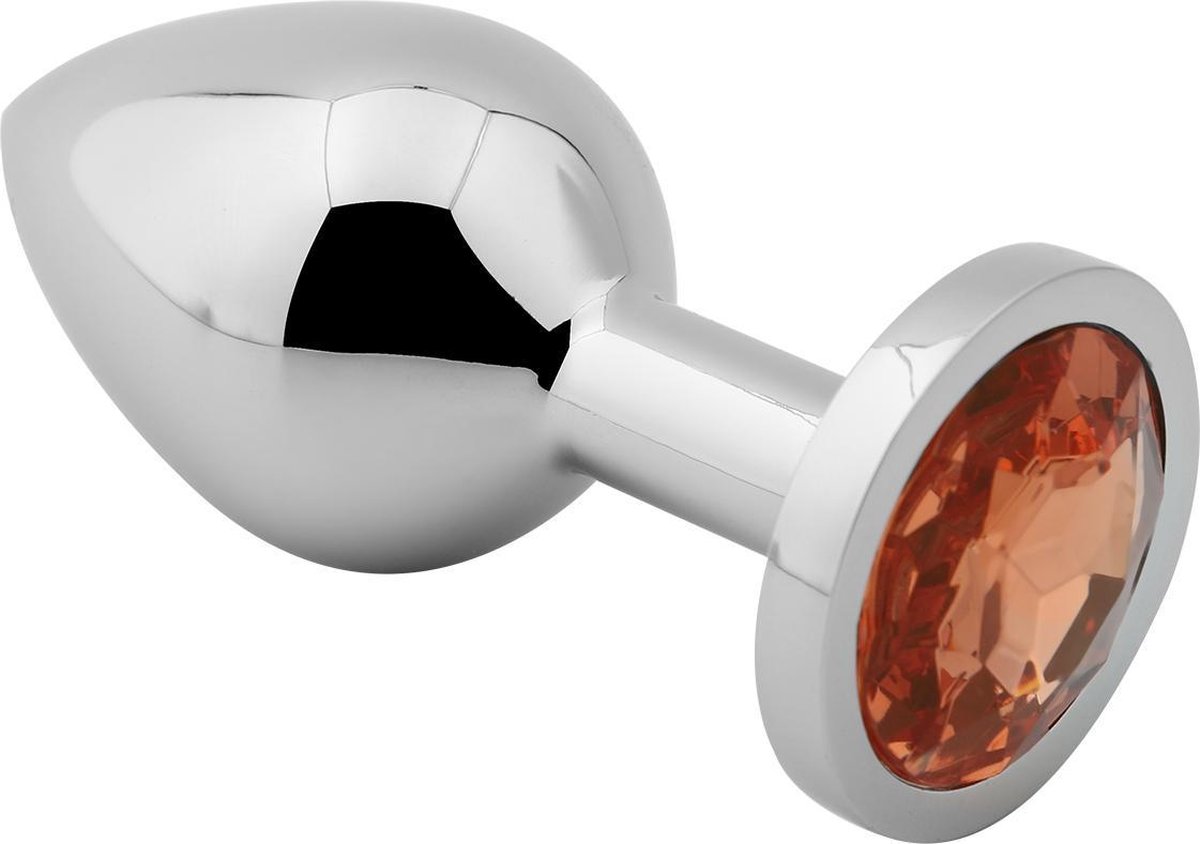 Goedkoopste Banoch - Buttplug Aurora Amber Small - Metalen buttplug - Diamant steen - Geel