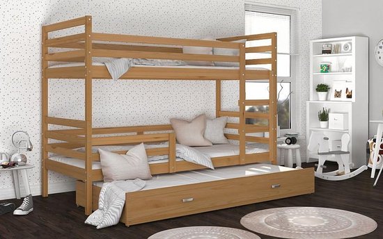 H6 Stapelbed voor 3 Personen Stapelbed Luke 3 90x200 | bol.com