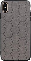 Hexagon Hard Case voor iPhone XS Max Grijs