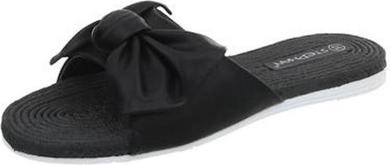 Dames slippers met strik zwart maat 39 | bol.com