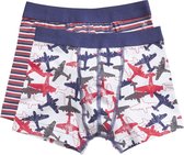 Ten Cate - Jongens - 2-Pack Boxershorts Dino Streep  - Blauw - 110/116