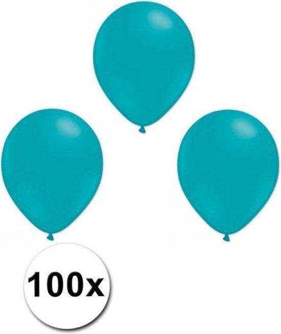 Turquoise ballonnen 100 stuks