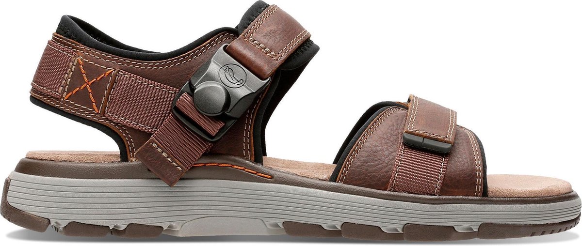 Sandales Homme Clarks Un Trek Part - Dark Tan Lea - Taille 40 | bol.com