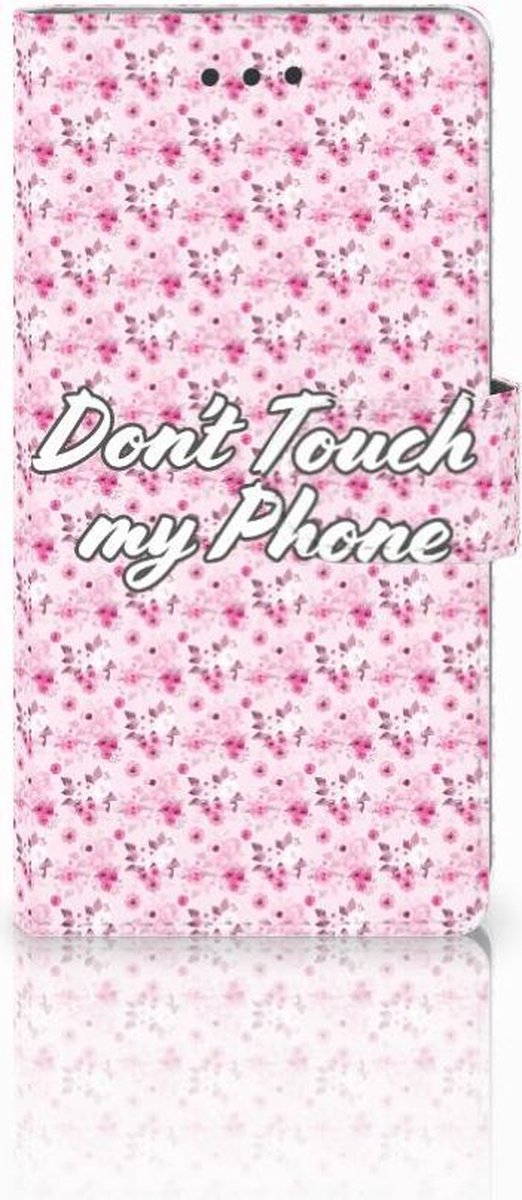 Huawei Ascend P8 Lite Portemonnee Hoesje Flowers Pink DTMP
