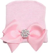 Newborn mutsje strik - diamant