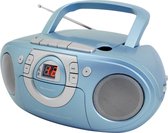 Soundmaster SCD5100BL CD boombox met radio en cassettespeler blauw
