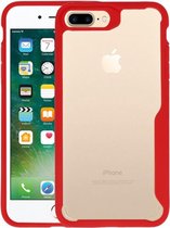 Rood Focus Transparant Hard Cases - Hoesje Geschikt voor iPhone 7 / 8 Plus