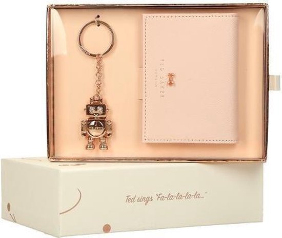 Ted Baker gift box pasjeshouder en sleutelhanger pale pink | bol.com