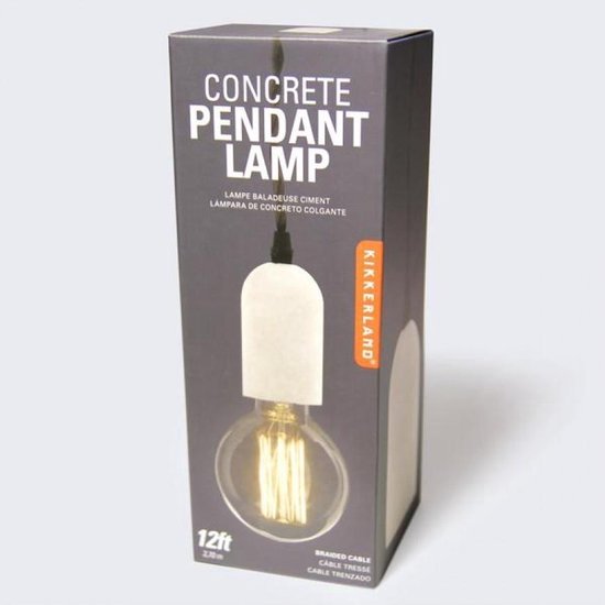 Kikkerland Betonnen Hanglamp - Cilinder | bol.com