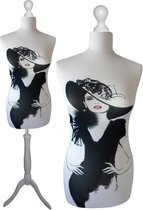 Fashionata paspop met witte sparkling driepoot  32/34