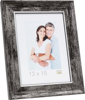 Deknudt Frames fotolijst S46EE2 - zwart met zilver biesje - 30x45 cm