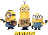 Despicable Me Minions Muurstickers (I'm with stupid)