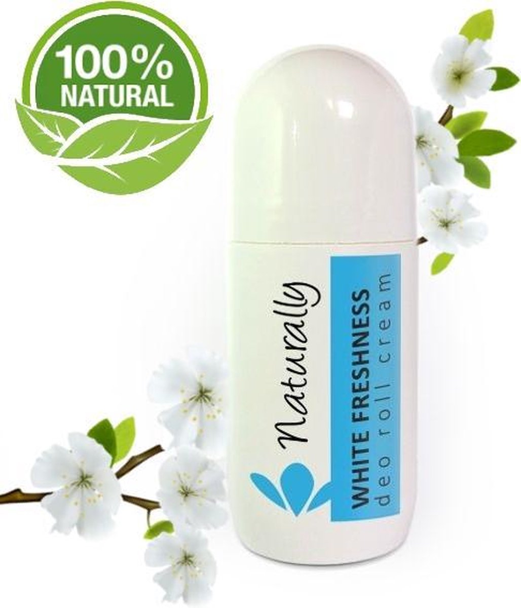 Natuurlijke Deodorant Roller White Freshness -100% Natuurlijk - Gecertificeerd - 50 ml